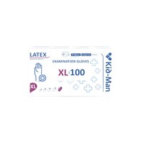 Manusi din latex, XL, Alb, 100 bucati, Kid-Man