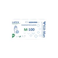 Manusi din latex, M, Alb, 100 buc, Kid-Man