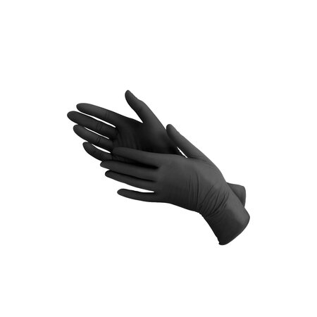 Manusi de  nitril, M, Negru, 100 buc, Kid-Man 765582
