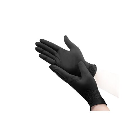 Manusi de  nitril, M, Negru, 100 buc, Kid-Man 765580