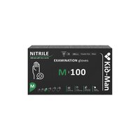 Manusi de  nitril, M, Negru, 100 buc, Kid-Man