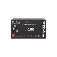 Manusi de  nitril, L, Negru, 100 bucati, Kid-Man