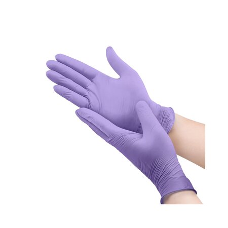 Manusi de  nitril, L, Violet, 100 bucati, Kid-Man 765631