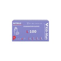Manusi de  nitril, L, Violet, 100 bucati, Kid-Man