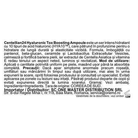 Ser pentru hidratare intensa Hyaluronic Tox Boosting, 30 ml, Centellian 24 765785