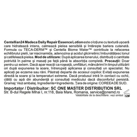 Lotiune hidratanta si reparatoare Madeca Daily Repair, 100 ml, Centellian 24 765812