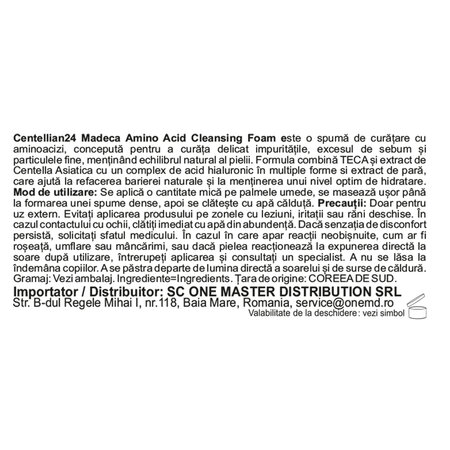Spuma de curatare Madeca Amino Acid, 160 g, Centellian 24 765848