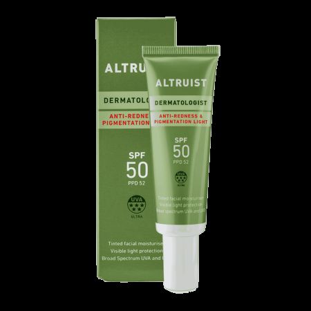Crema colorata antiroseata SPF 50, Light, 30 ml, Altruist