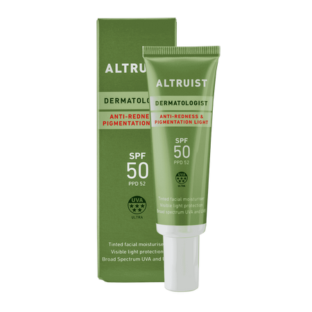 Crema colorata antiroseata SPF 50, Light, 30 ml, Altruist