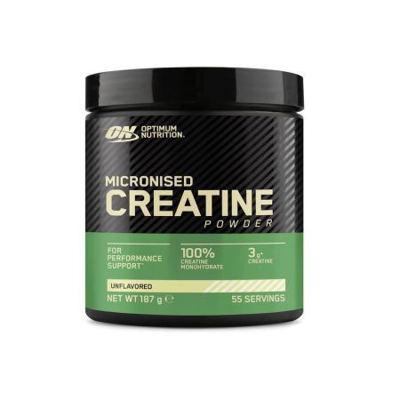 Creatina monohidrata micronizata fara aroma, 187 g, Optimum Nutrition