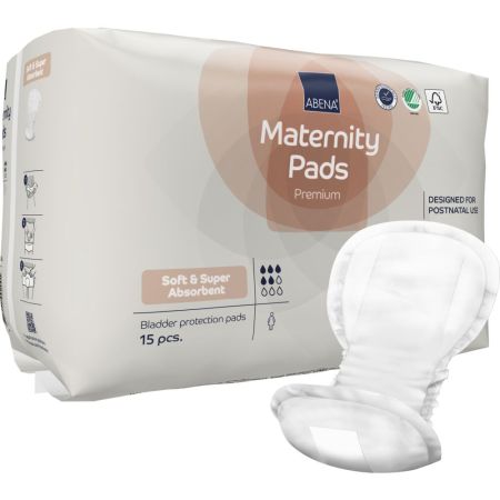 Absorbante anatomice Eco postnatale Maternity Pads Premium, 15 buc, Abena
