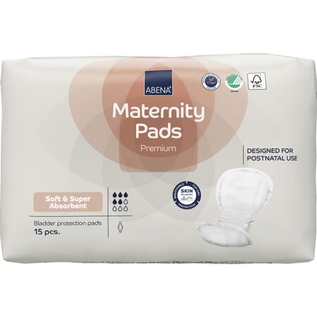 Absorbante anatomice Eco postnatale Maternity Pads Premium, 15 buc, Abena 766098