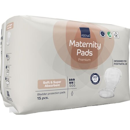 Absorbante anatomice Eco postnatale Maternity Pads Premium, 15 buc, Abena 766100