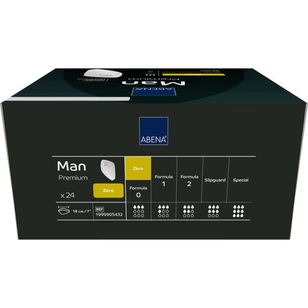 Absorbante anatomice discrete Man Zero Premium, 24 buc, Abena 766112