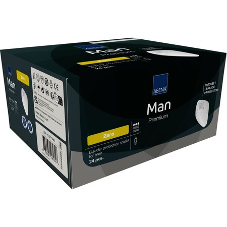 Absorbante anatomice discrete Man Zero Premium, 24 buc, Abena 766109