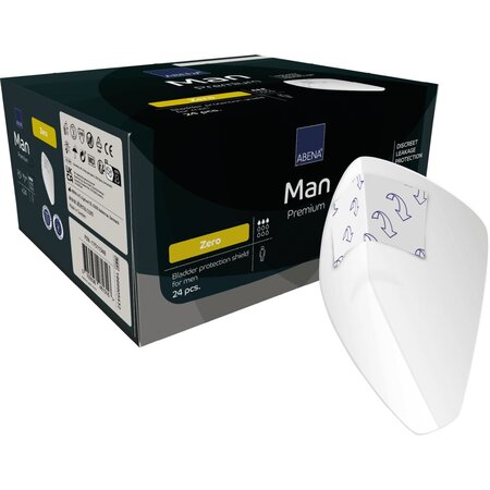 Absorbante anatomice discrete Man Zero Premium, 24 buc, Abena 766111