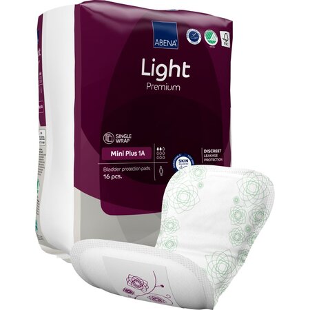 Absorbante anatomice Eco, MINI Plus1 A Light Premium, 16 buc, Abena 766120