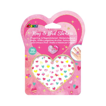 Set inel si stickere pentru unghii, Fancy Me, 3 ani+, Avenir