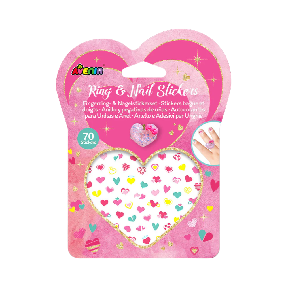 Set inel si stickere pentru unghii, Fancy Me, 3 ani+, Avenir