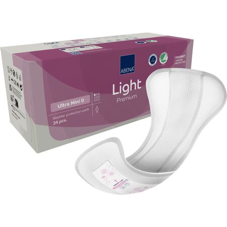 Absorbante anatomice Eco, Ultra Mini 0 Light Premium, 24 buc, Abena 766233