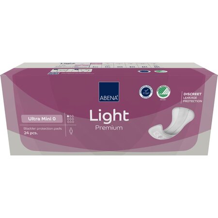 Absorbante anatomice Eco, Ultra Mini 0 Light Premium, 24 buc, Abena 766235