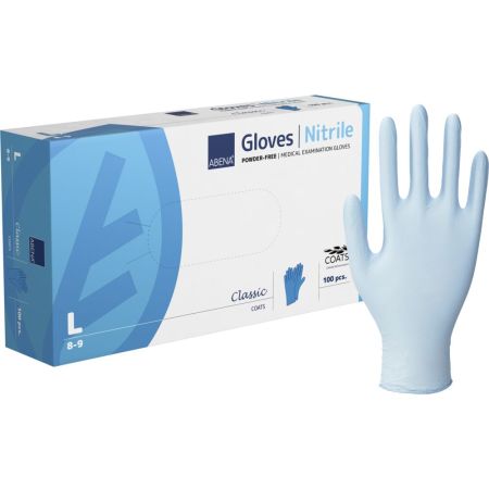 Manusi de examinare din nitril nepudrate, Marimea L, Abena
