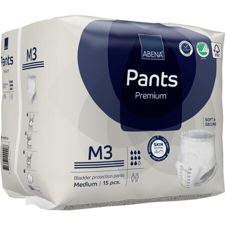 Scutece pentru adulti tip chilot, M3 Premium, 15 buc, Abena 766372