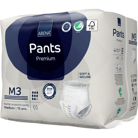 Scutece pentru adulti tip chilot, M3 Premium, 15 buc, Abena 766371