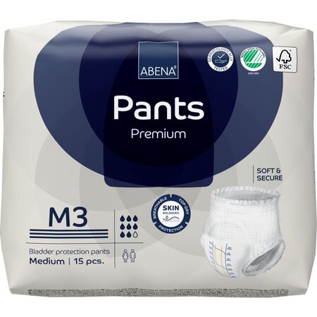 Scutece pentru adulti tip chilot, M3 Premium, 15 buc, Abena 766370