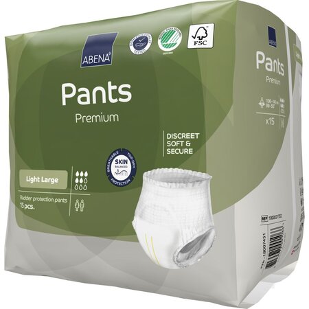 Scutece pentru adulti tip chilot, Ligt Large, 15 buc, Abena 766390