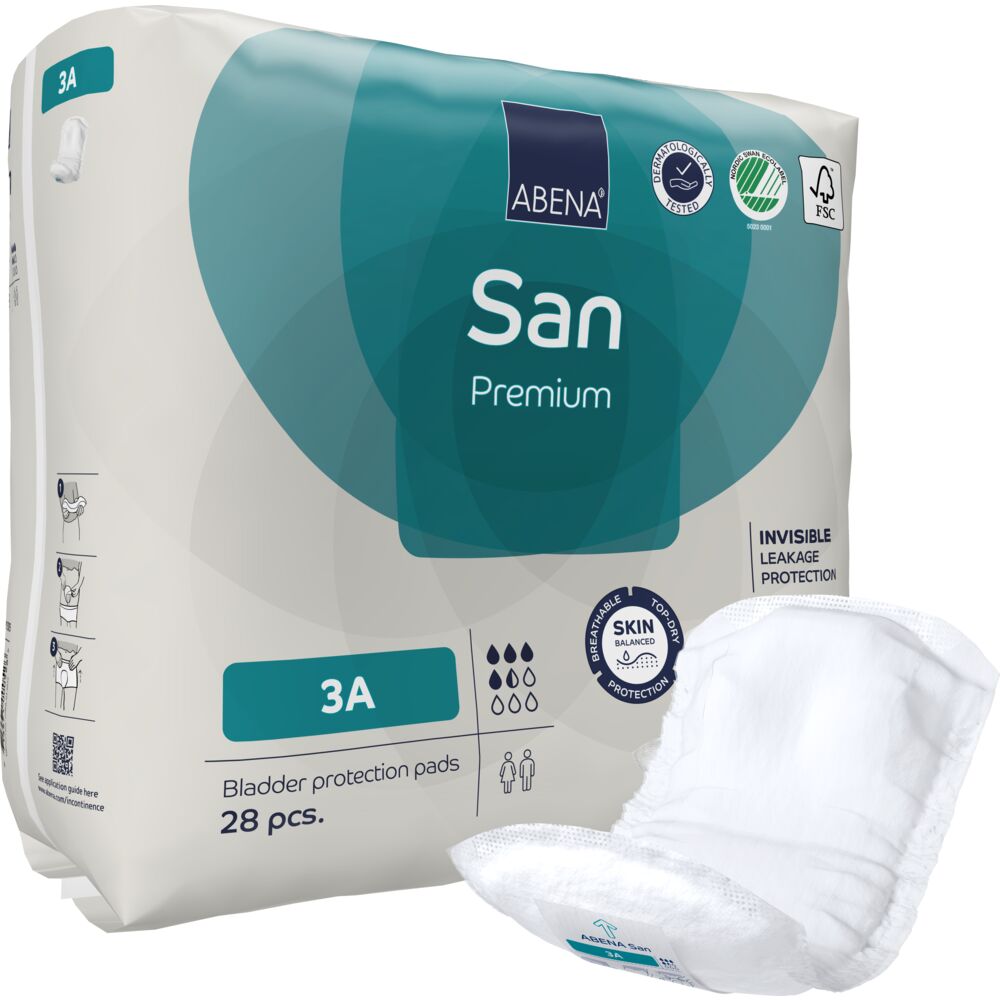Absorbante anatomice Eco, 3A San Premium, 28 buc, Abena
