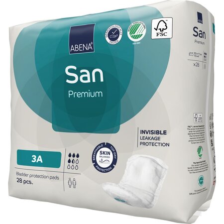 Absorbante anatomice Eco, 3A San Premium, 28 buc, Abena 766401