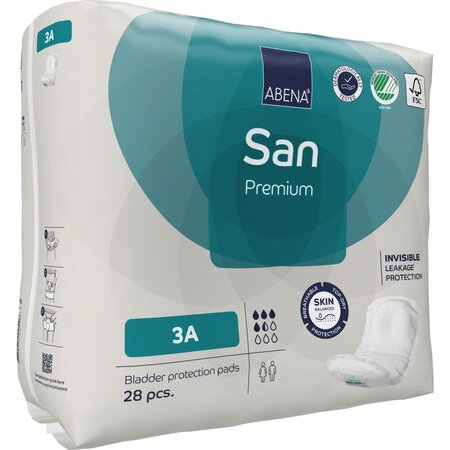 Absorbante anatomice Eco, 3A San Premium, 28 buc, Abena 766402