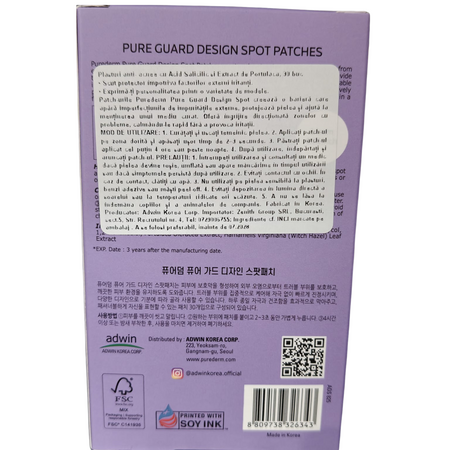 Plasturi anti-acnee cu acid salicilic si extract de Portulaca, 30 bucati, Purederm 766441