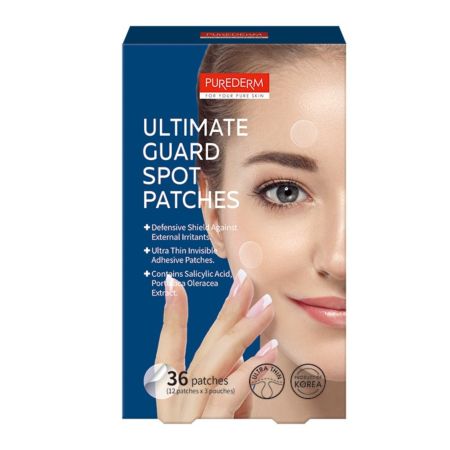 Plasturi transparenti anti-acnee cu acid salicilic, Ultimate Guard, 36 bucati, Purederm