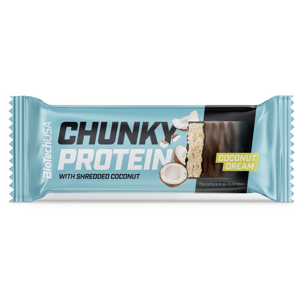 Baton proteic Chunky Protein, Coconut Dream, 50 g, BioTechUSA