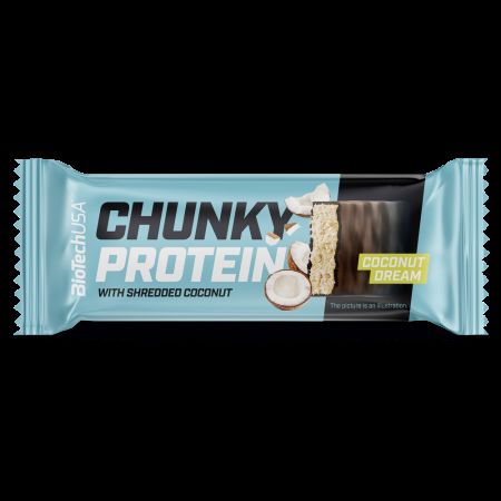 Baton proteic Chunky Protein, Coconut Dream, 50 g, BioTechUSA