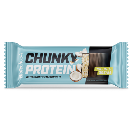 Baton proteic Chunky Protein, Coconut Dream, 50 g, BioTechUSA