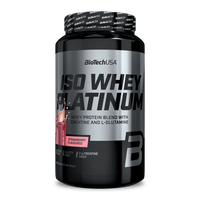 Pudra proteica Iso Whey Platinum, Strawberry, 908 g, BioTechUSA