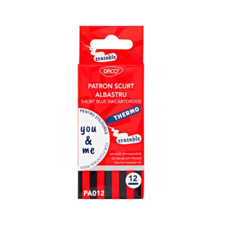 Set patrone scurte, albastru termosensibil, 12 bucati, Daco