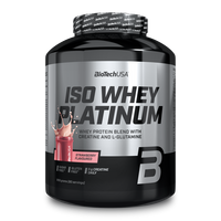 Pudra proteica Iso Whey Platinum, Strawberry, 1816 g, BioTechUSA
