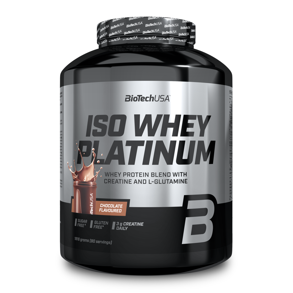 Pudra proteica Iso Whey Platinum, Chocolate, 1816 g, BioTechUSA
