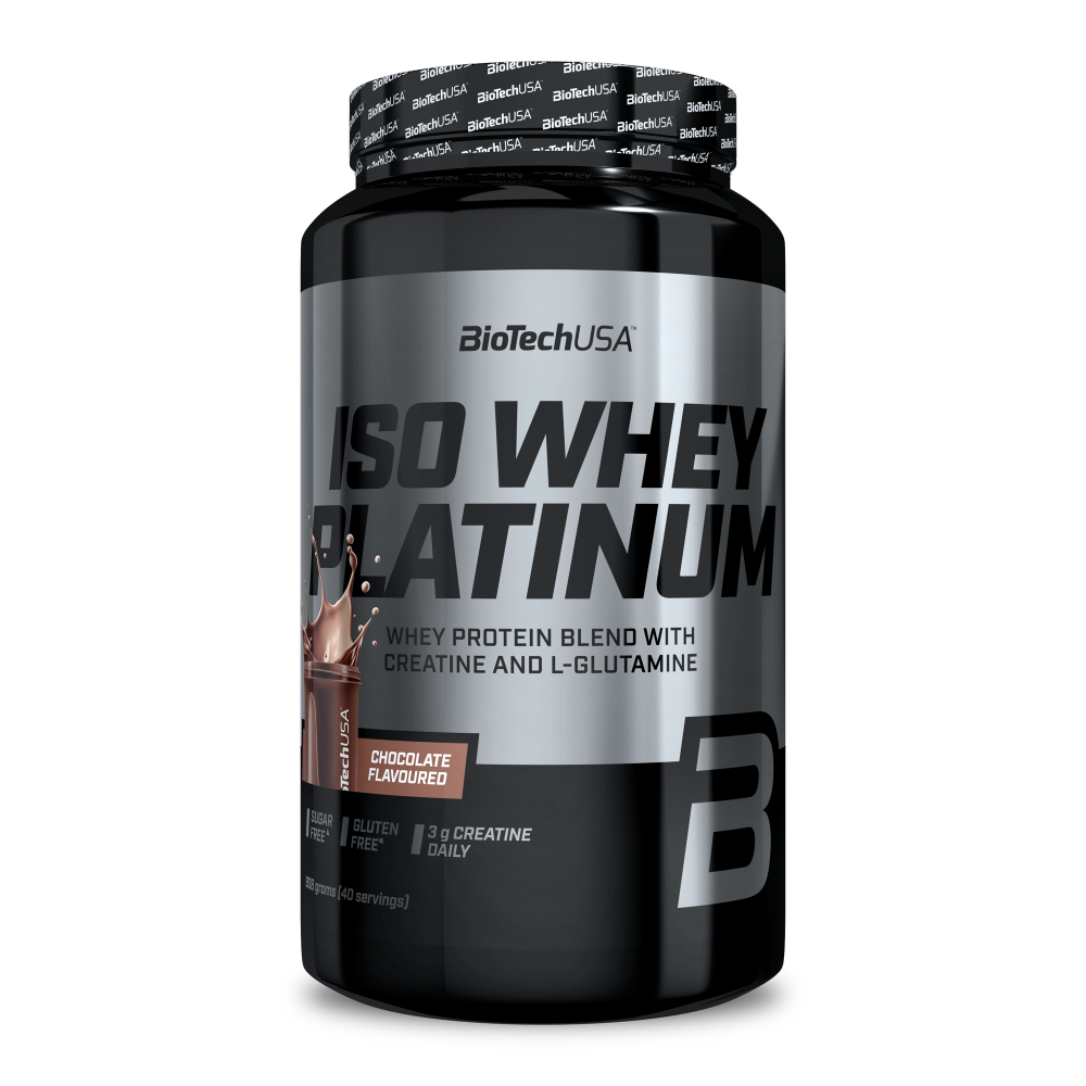 Pudra proteica Iso Whey Platinum, Chocolate, 908 g, BioTechUSA