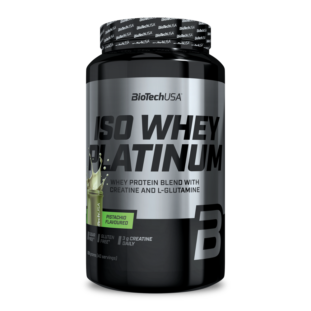 Pudra proteica Iso Whey Platinum, Pistachio, 908 g, BioTechUSA