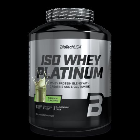 Pudra proteica Iso Whey Platinum, Pistachio, 1816 g, BioTechUSA