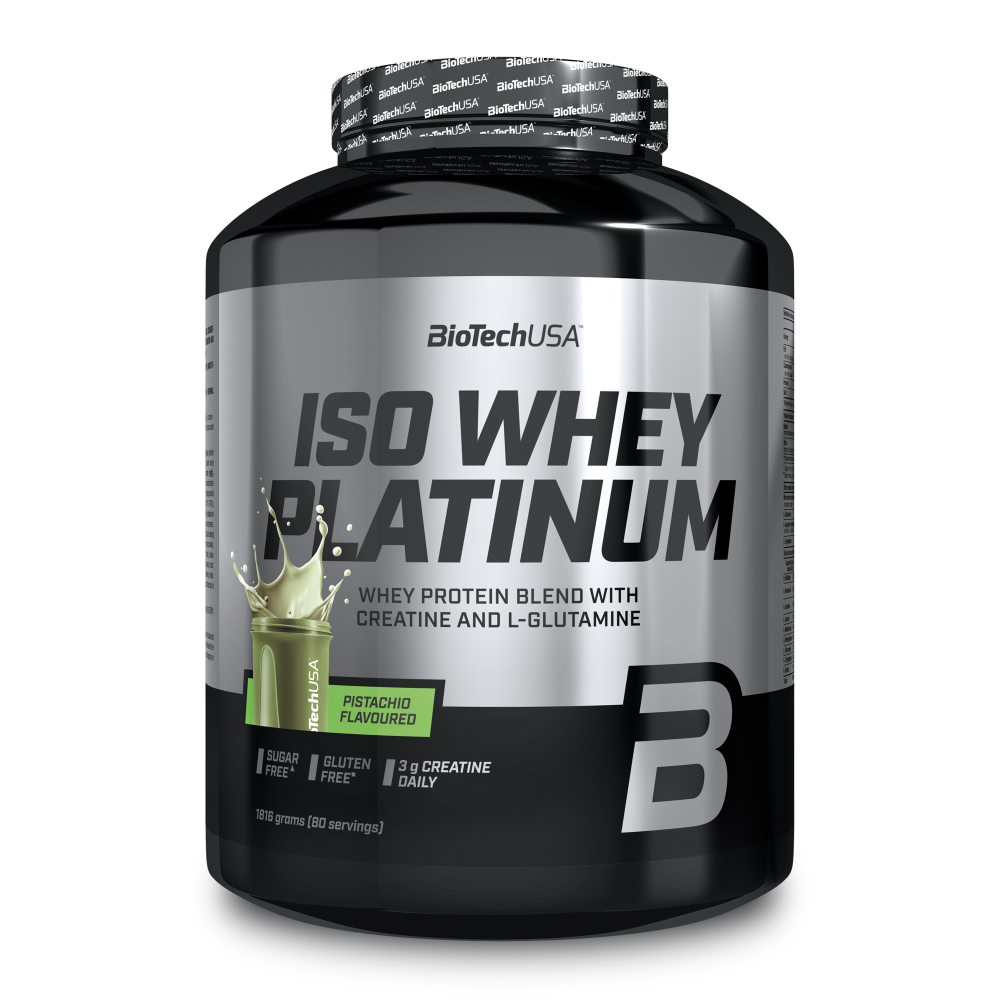 Pudra proteica Iso Whey Platinum, Pistachio, 1816 g, BioTechUSA