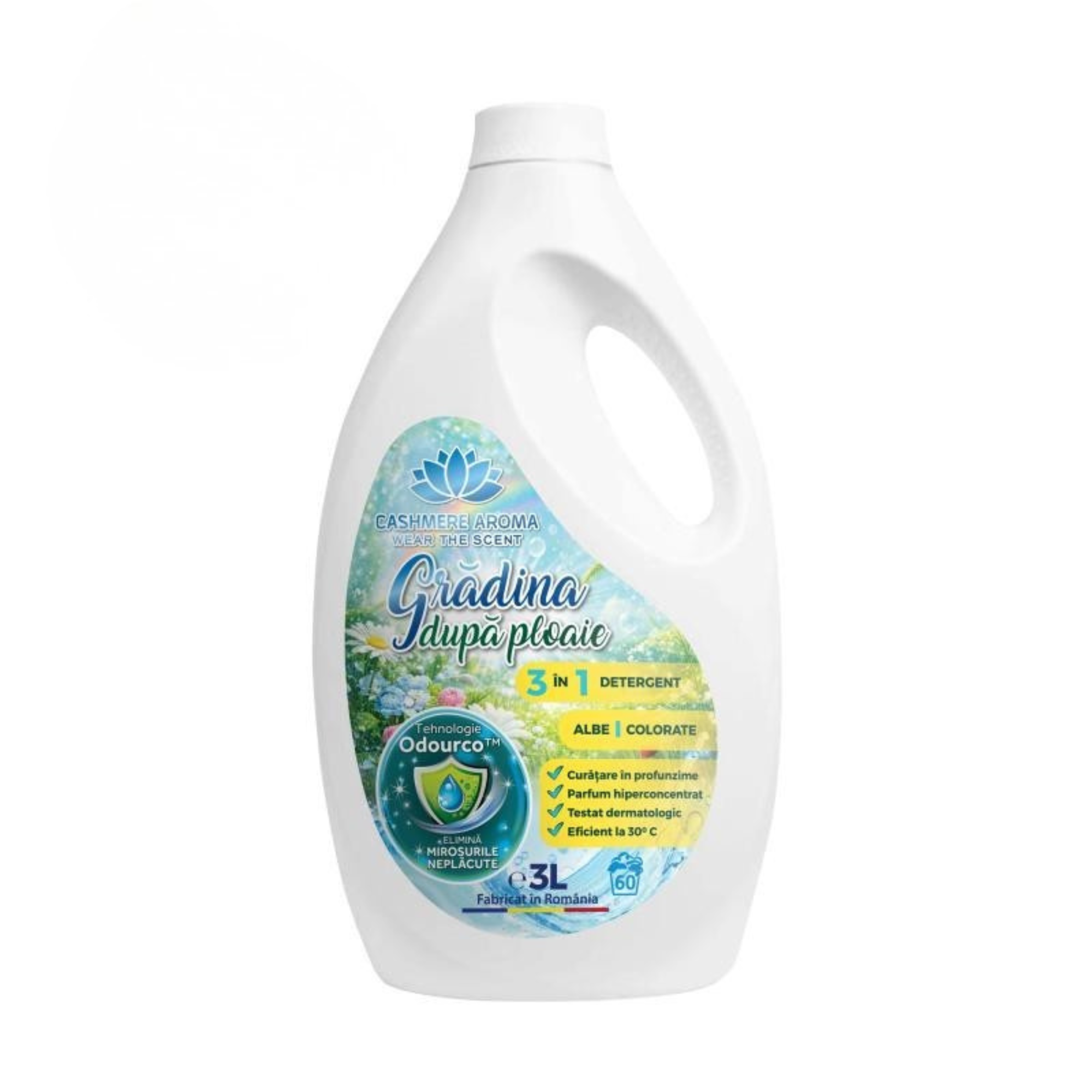 Detergent pentru rufe albe si colorate, Gradina dupa ploaie, 3 litri, Cashmere Aroma