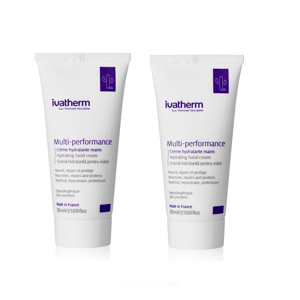 Pachet Crema hidratanta pentru maini Multi-Performance, 2x50 ml, Ivatherm