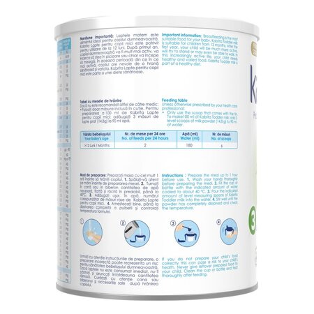 Formula pe baza de lapte praf de capra, 12-24 luni, 800 g, Kabrita 3 767194