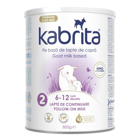 Formula pe baza de lapte praf de capra, 6-12 luni, 800 g, Kabrita 2